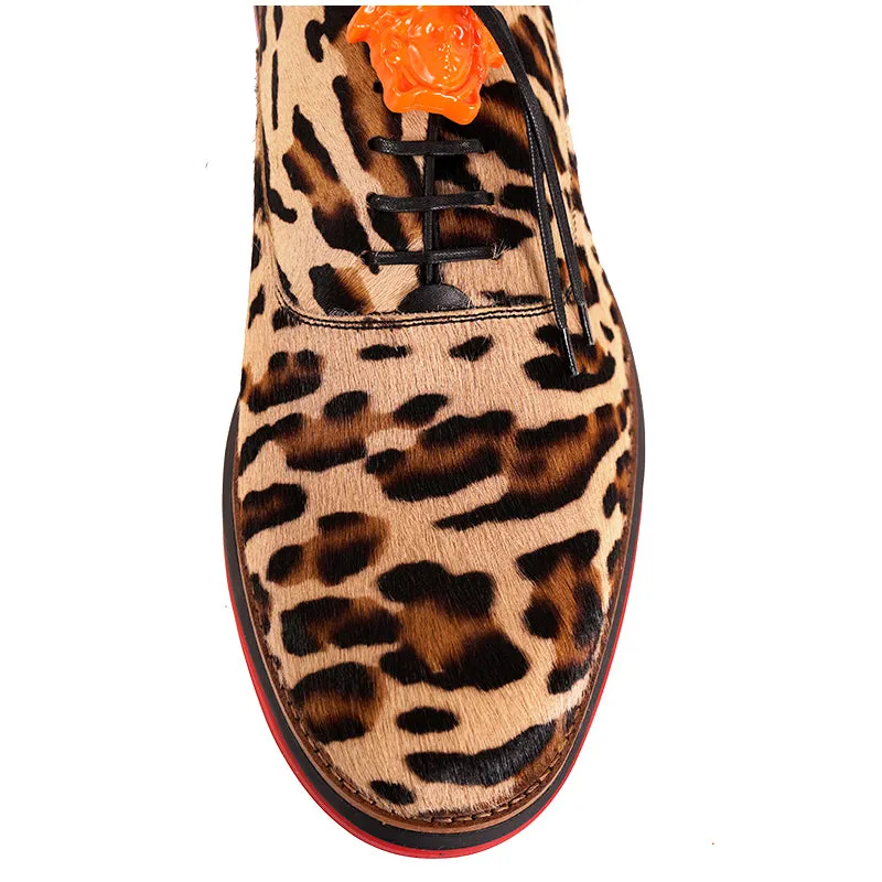 45.5 12.5 NEW $995 VERSACE Men's Leopard Print Medusa HYBRID SNEAKERS OXFORD NIB