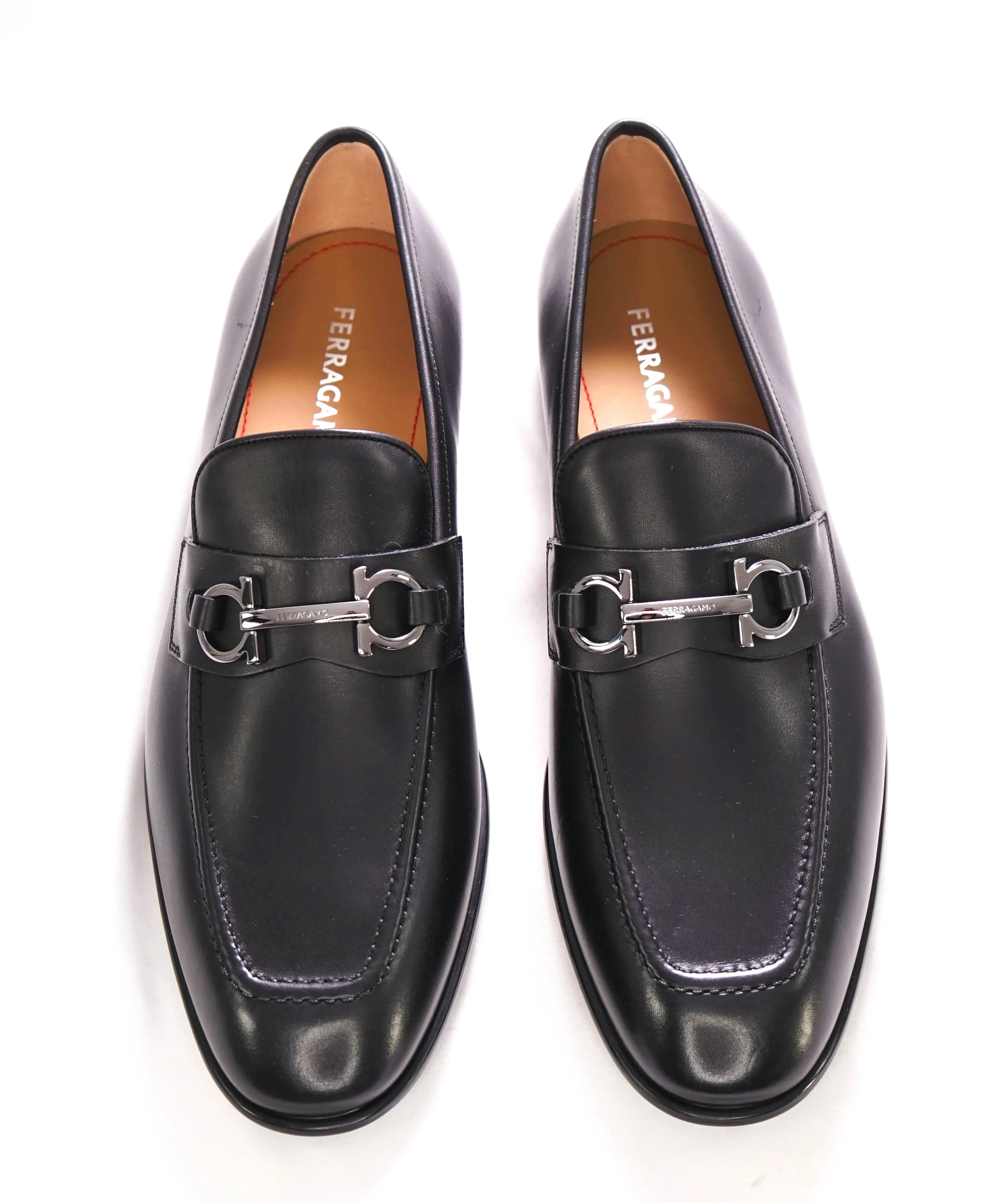 $895 SALVATORE FERRAGAMO - “FOSTER" Gancini Loafer Black Leather - 11.5 E