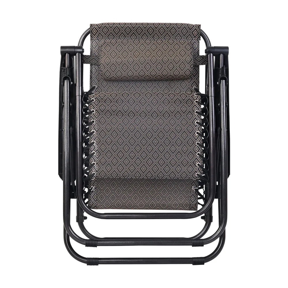 Adjustable Textilene Folding Recliner with Headrest - Gardeon