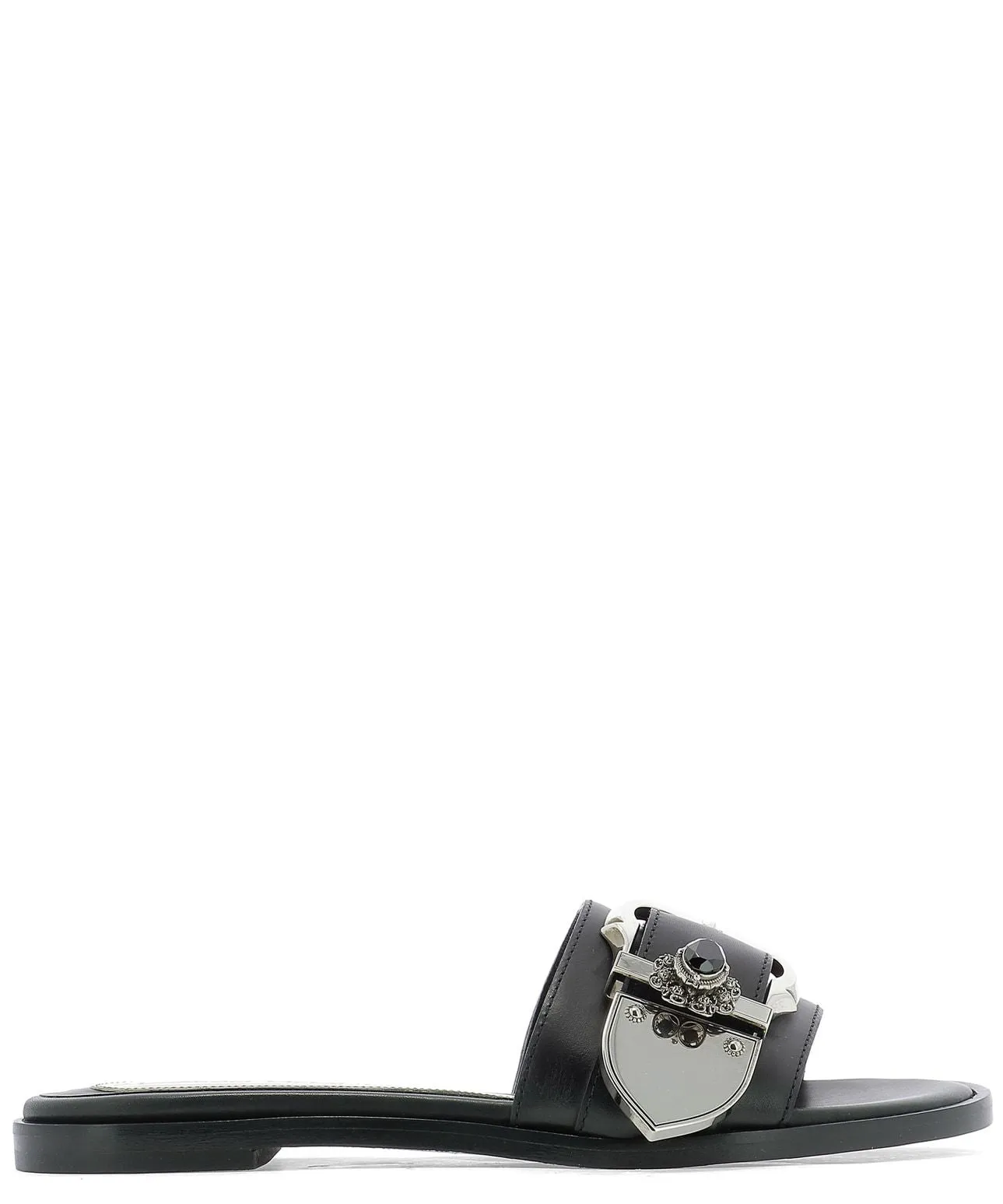 Alexander McQueen Buckle Detail Slides