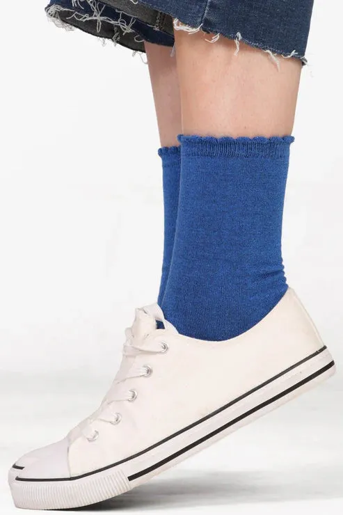 All Over Glitter Socks - Electric Blue