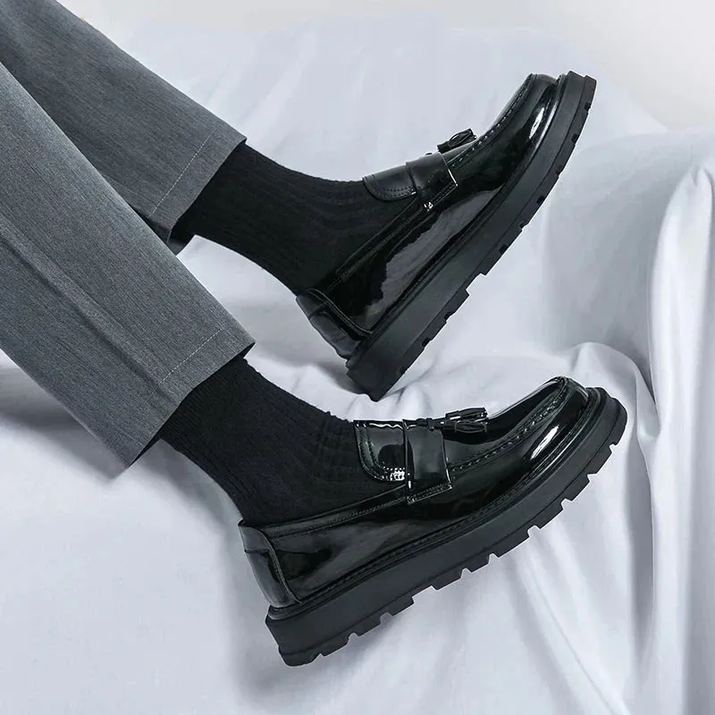 Amozae- Beon Flatform Patent Tassel Loafers