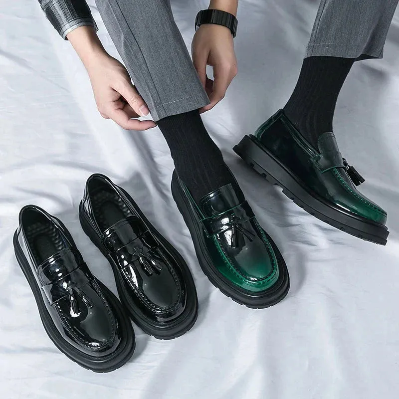 Amozae- Beon Flatform Patent Tassel Loafers