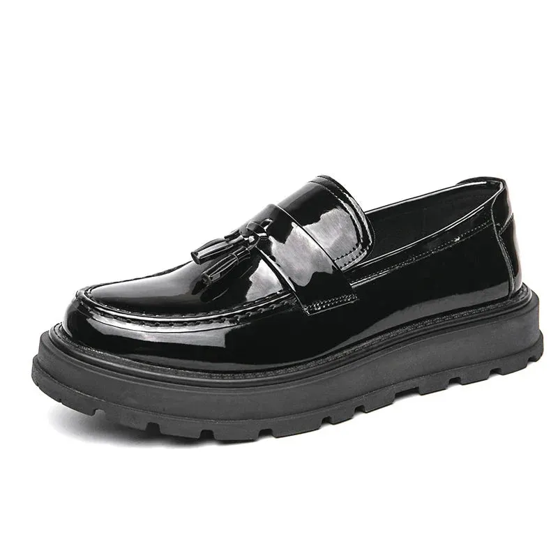 Amozae- Beon Flatform Patent Tassel Loafers