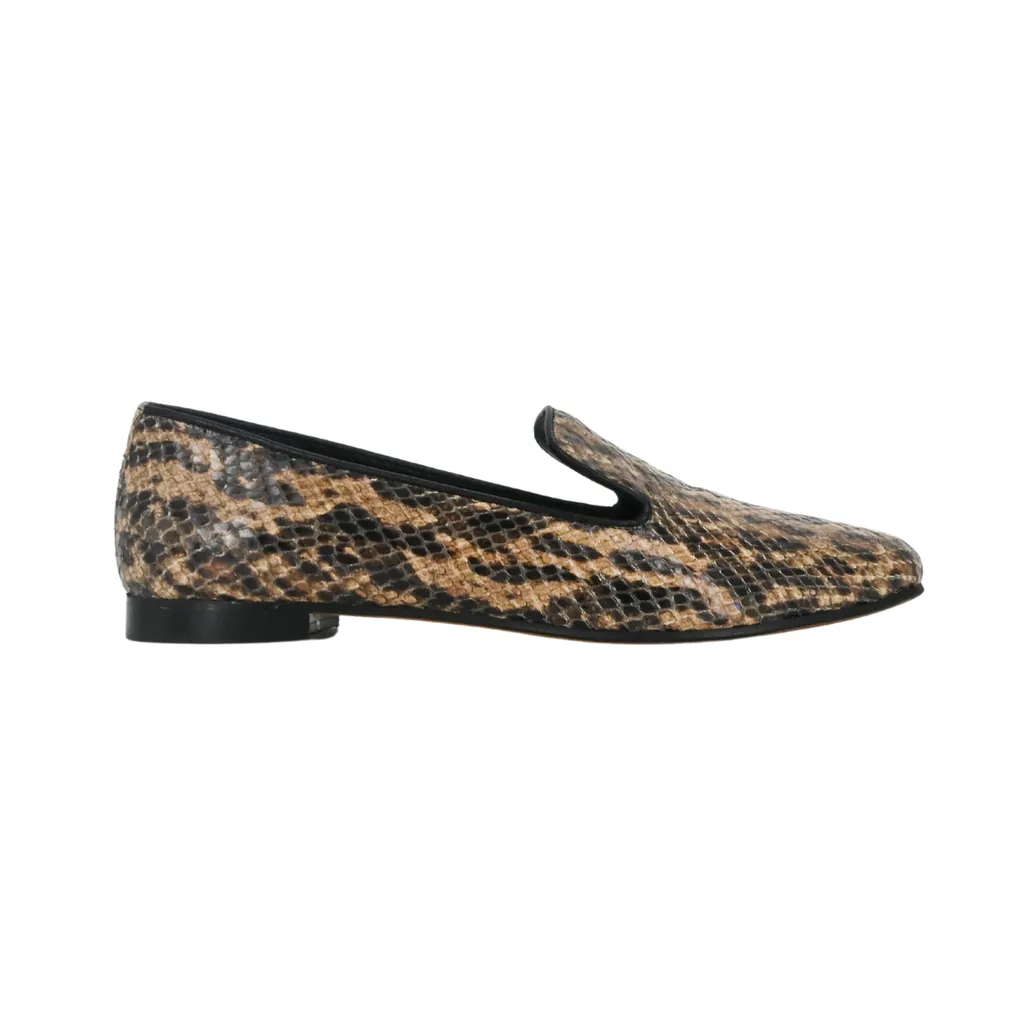 Animal-Print Embossed Loafers