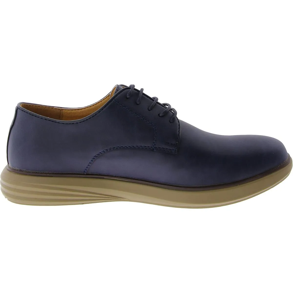 Aston Marc Mens Durant 02 Faux Leather Lace-Up Oxfords