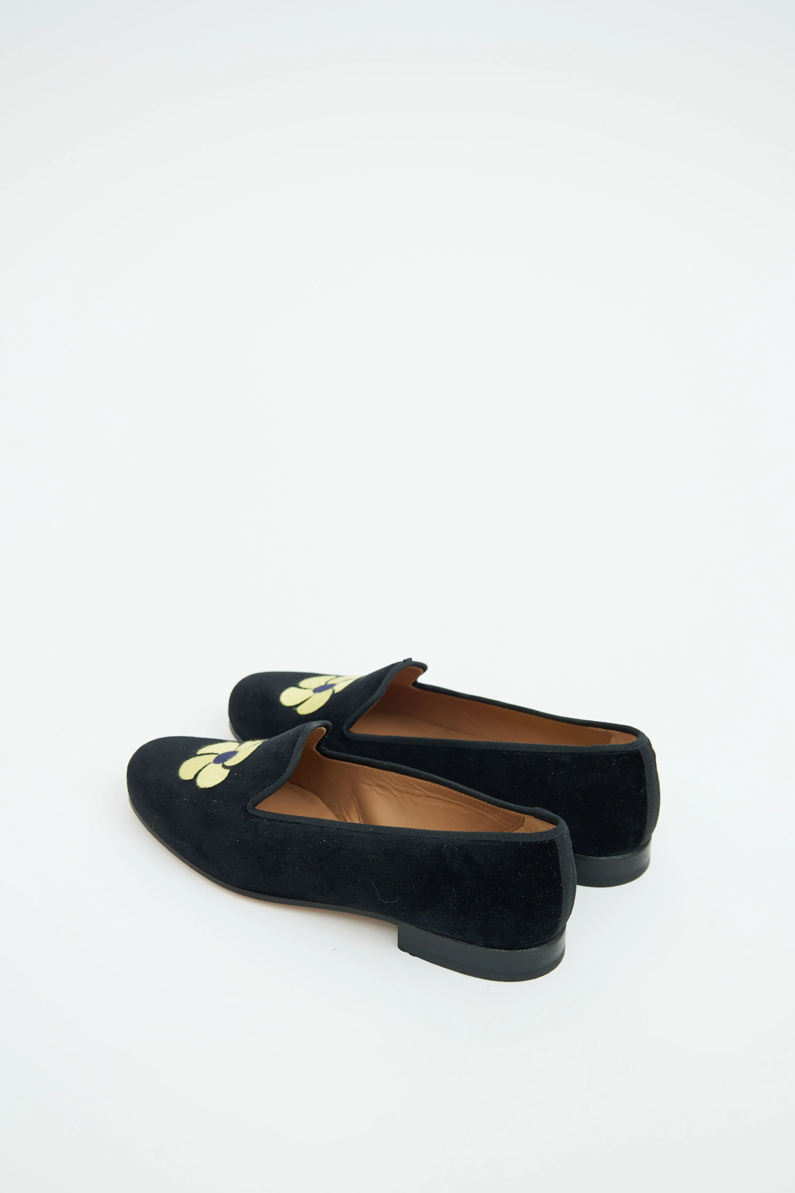 Black & Yellow Velour Sun Loafer