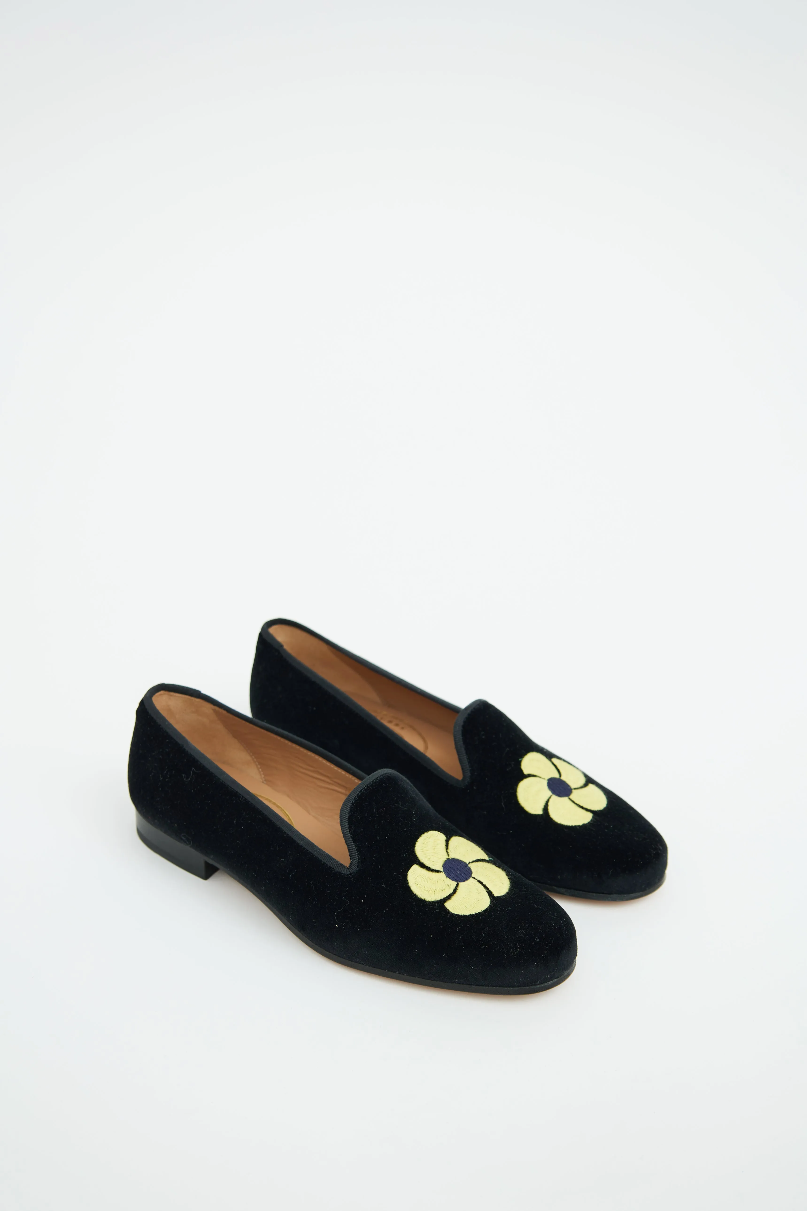 Black & Yellow Velour Sun Loafer