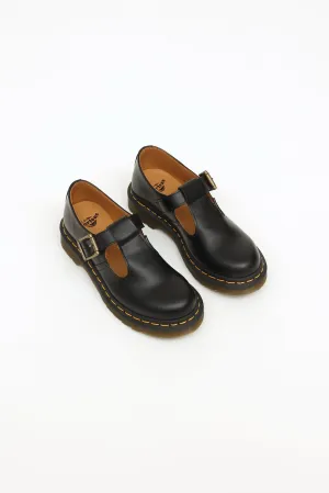 Black Leather Polley Loafers