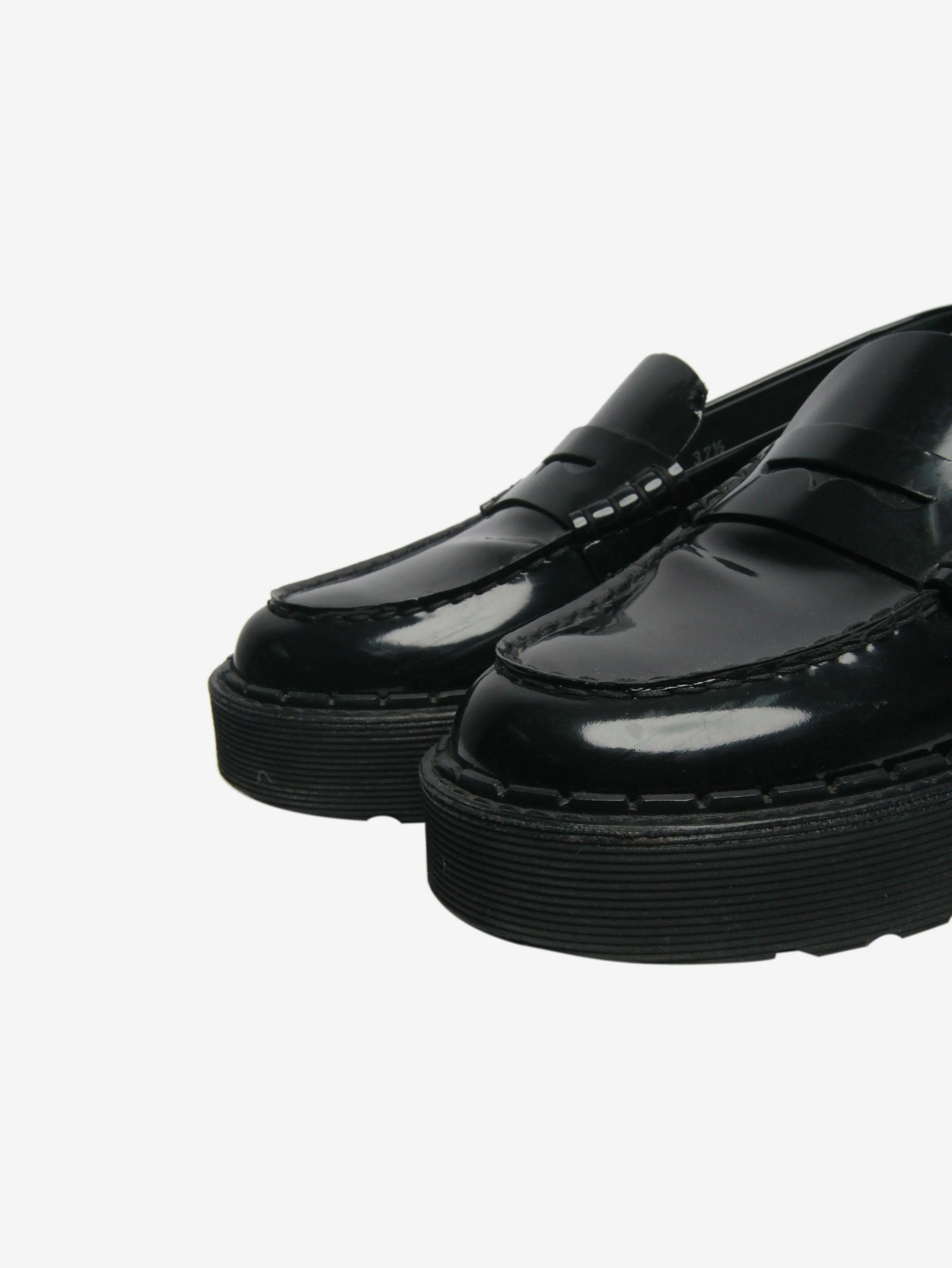 Black patent chunky loafers - size EU 37.5