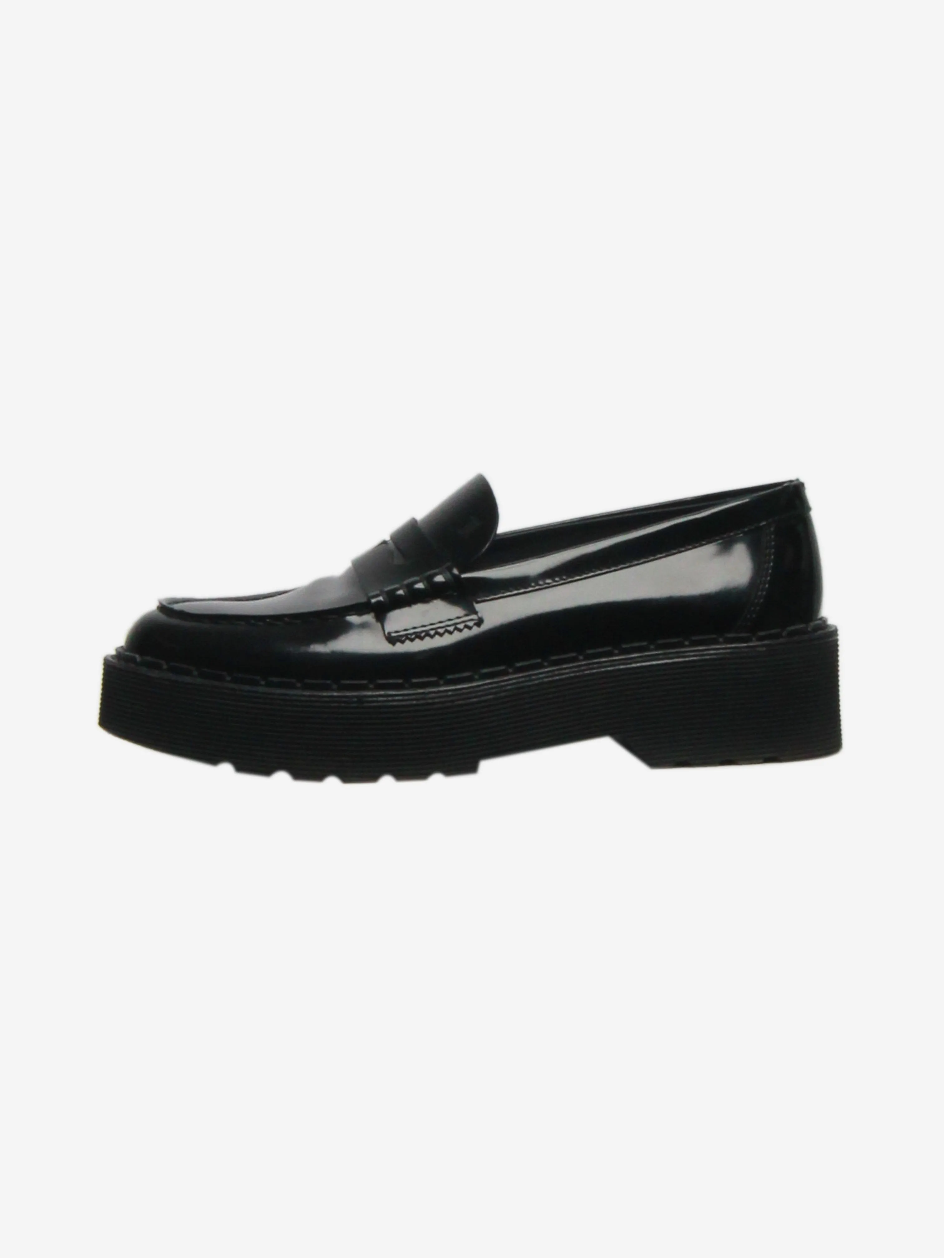 Black patent chunky loafers - size EU 37.5