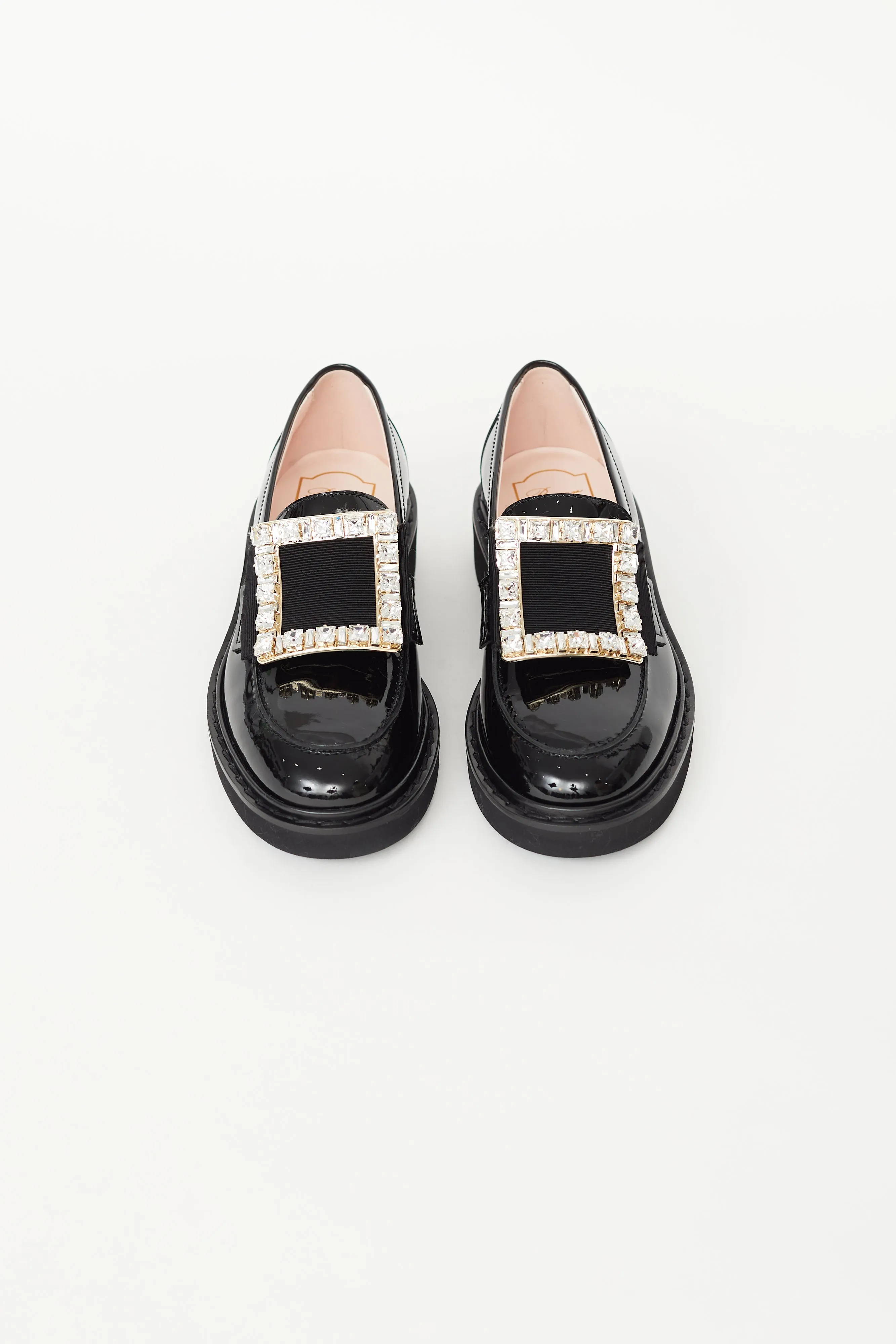 Black Patent Embellished Viv' Rangers Loafer