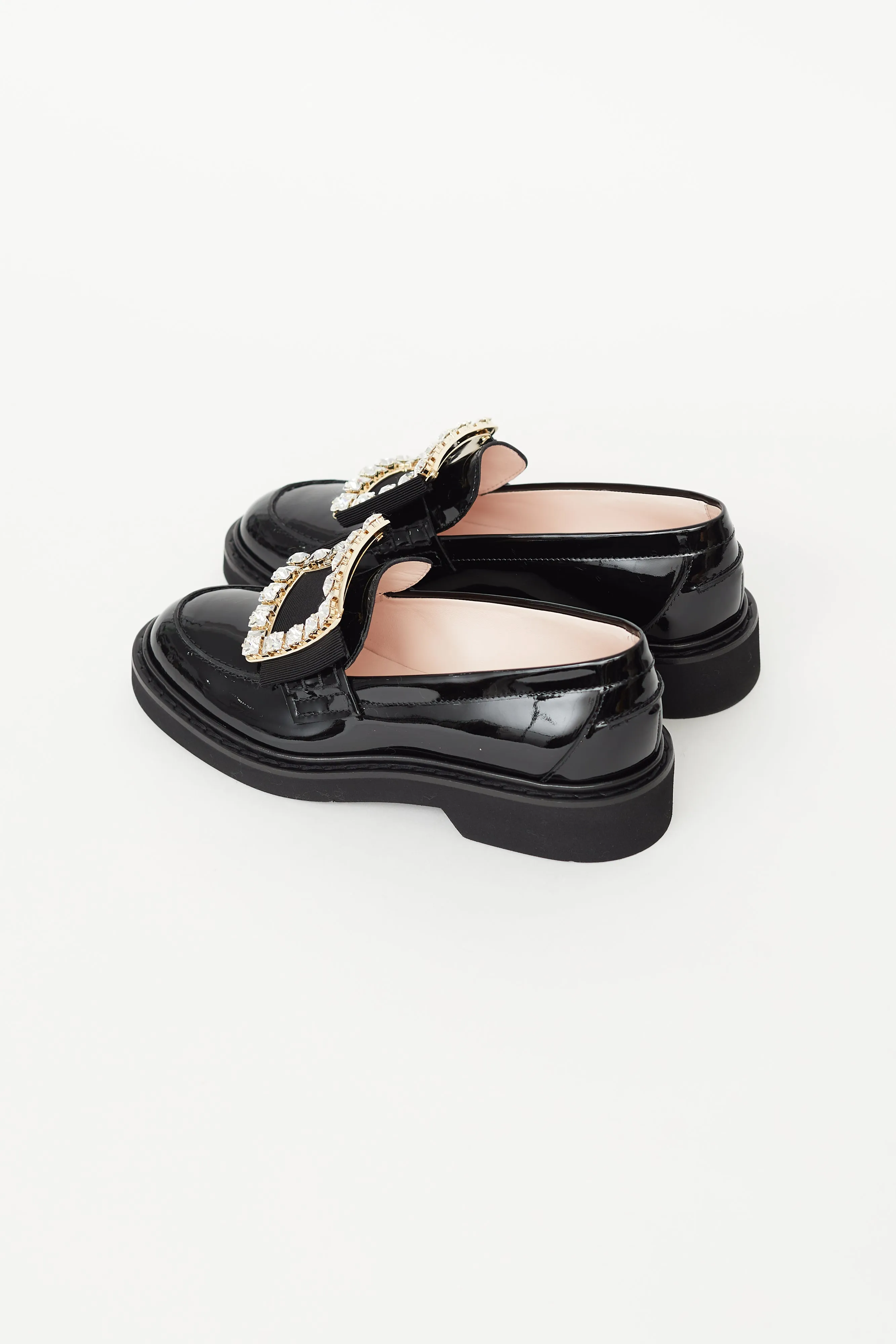 Black Patent Embellished Viv' Rangers Loafer