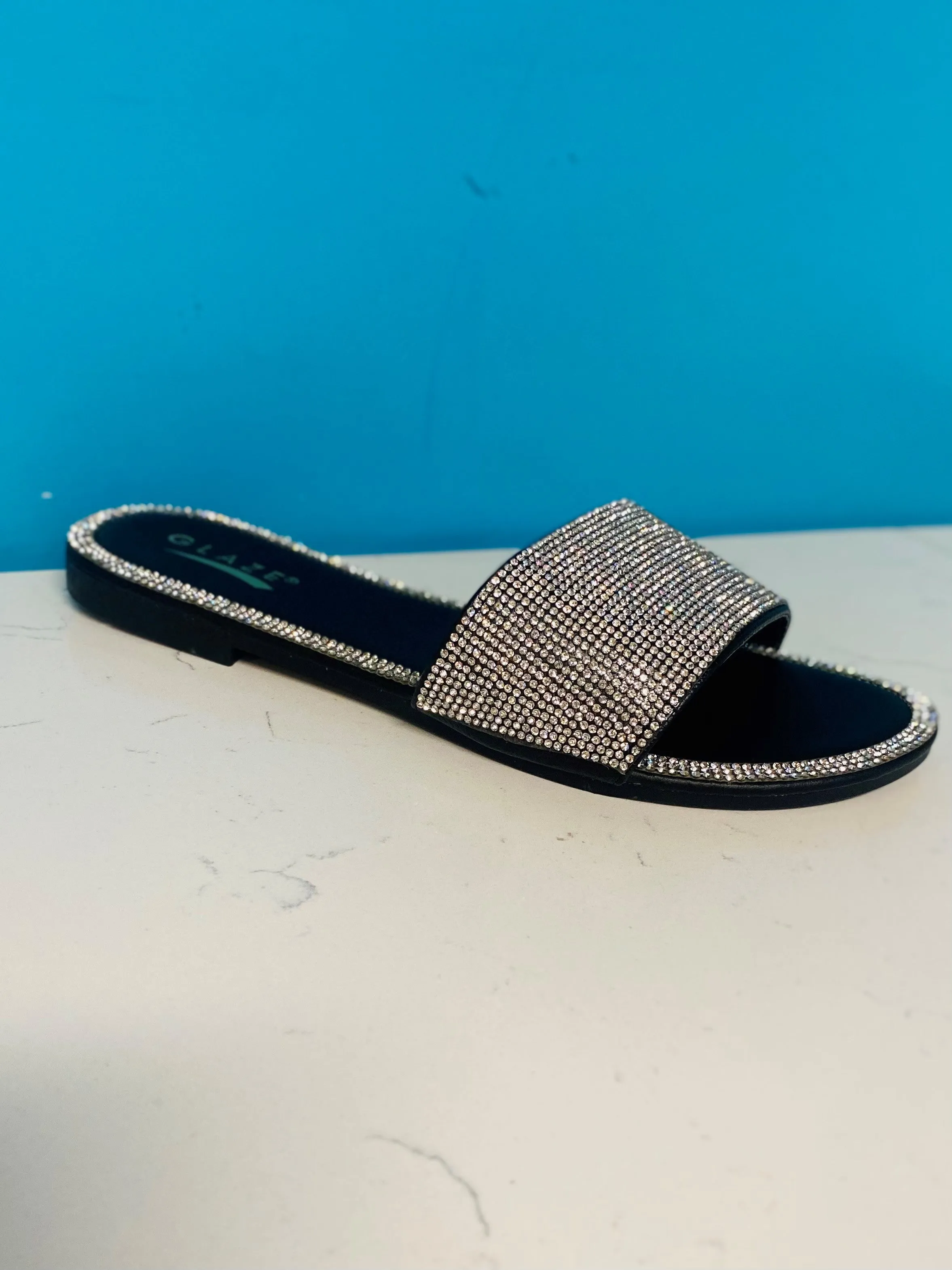 Black Sparkle Sandal