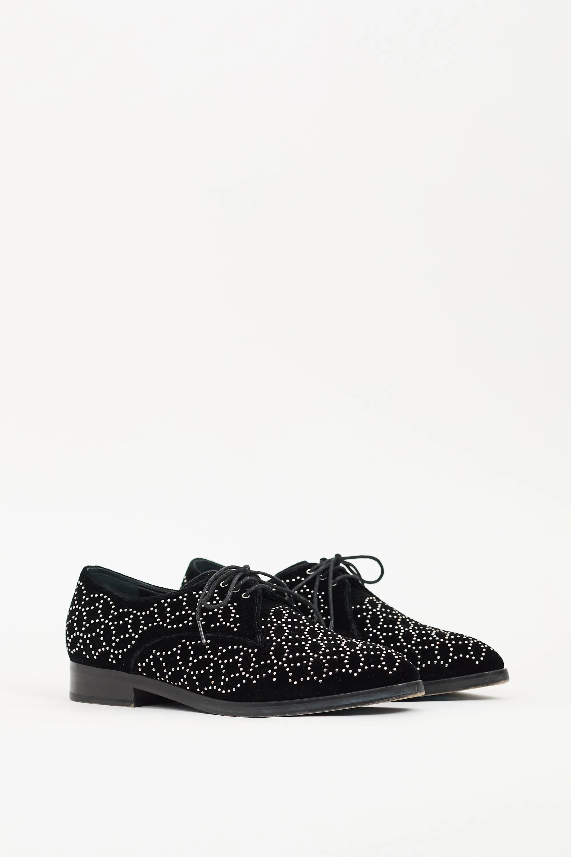 Black Suede Studded Loafer