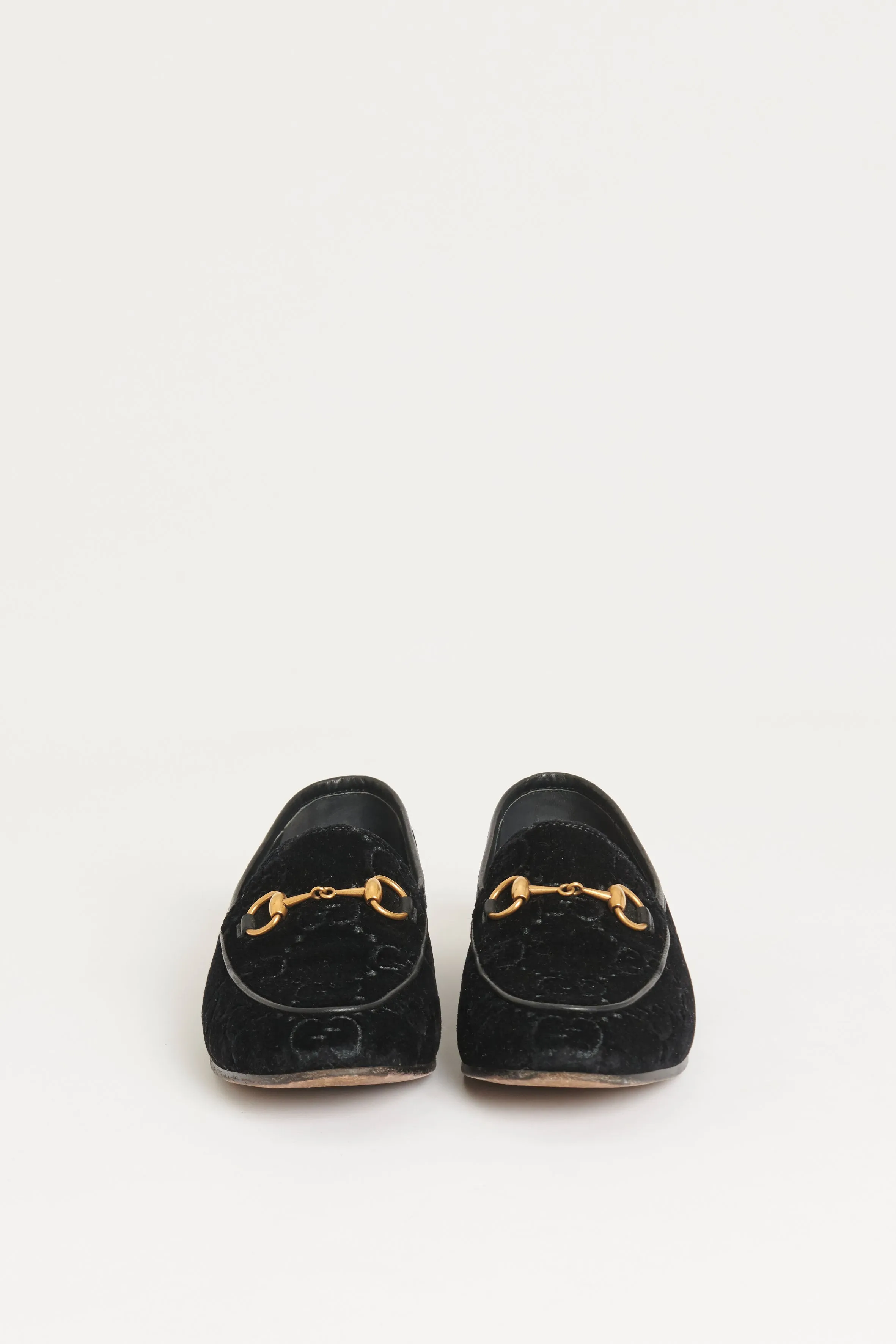 Black Velvet Preowned GG 'Jordaan' Loafers