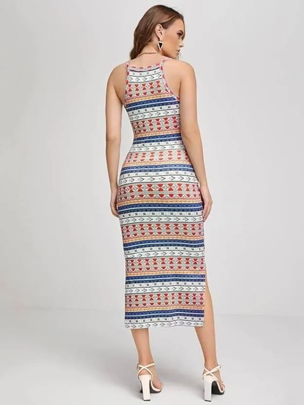 Bold Bliss Printed Bodycon Dress