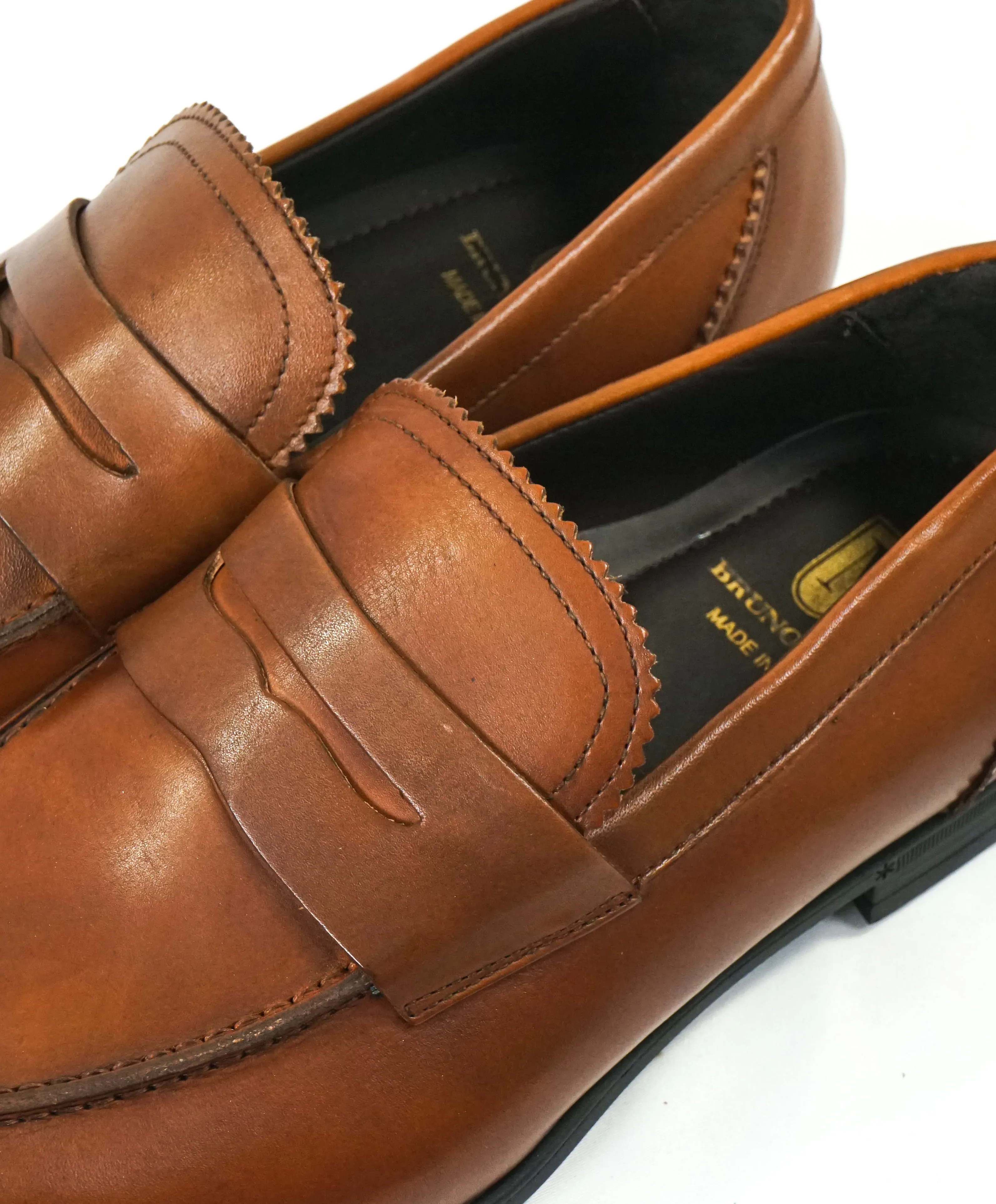 BRUNO MAGLI - “BERLINO” Brown Round Toe Penny Loafers - 8.5