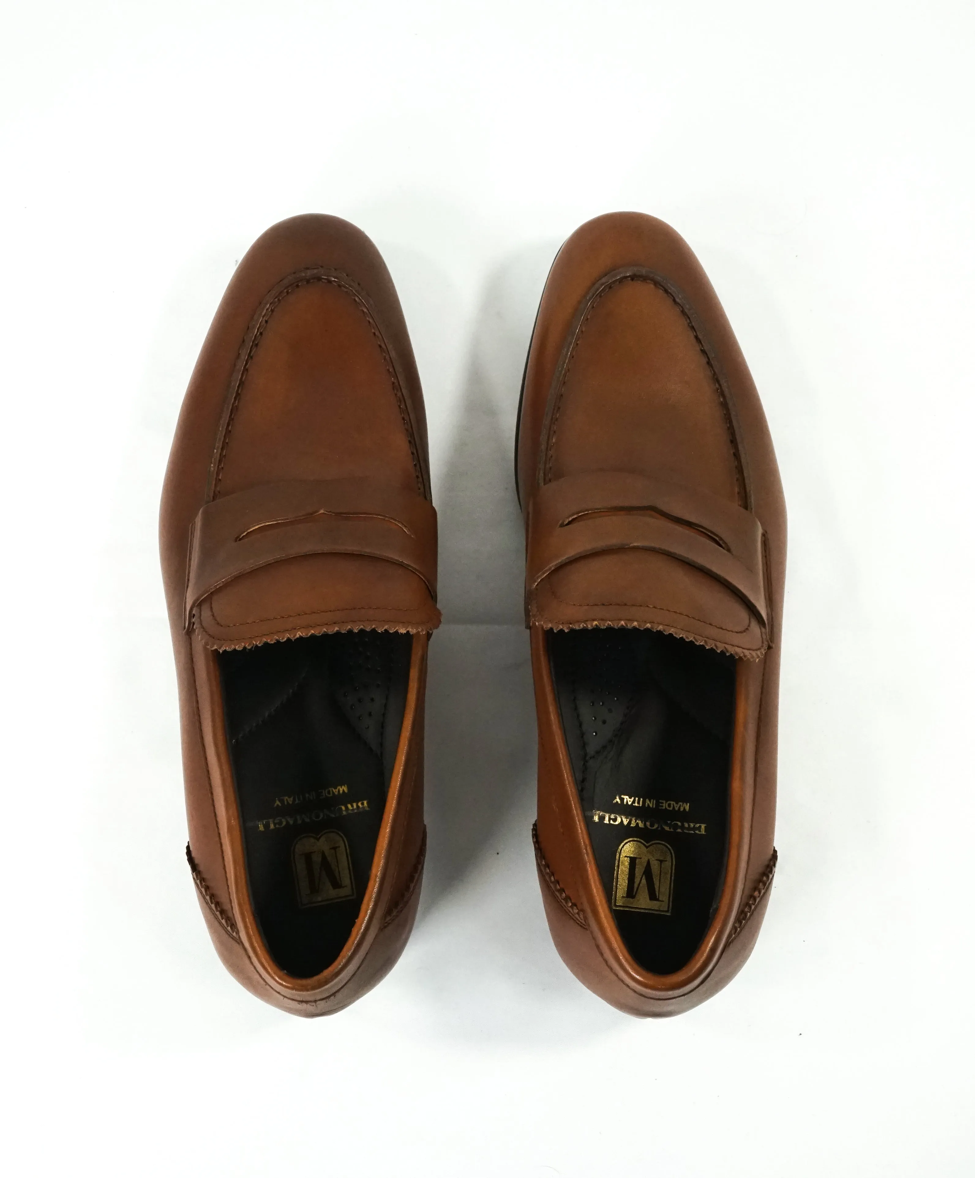 BRUNO MAGLI - “BERLINO” Brown Round Toe Penny Loafers - 8.5