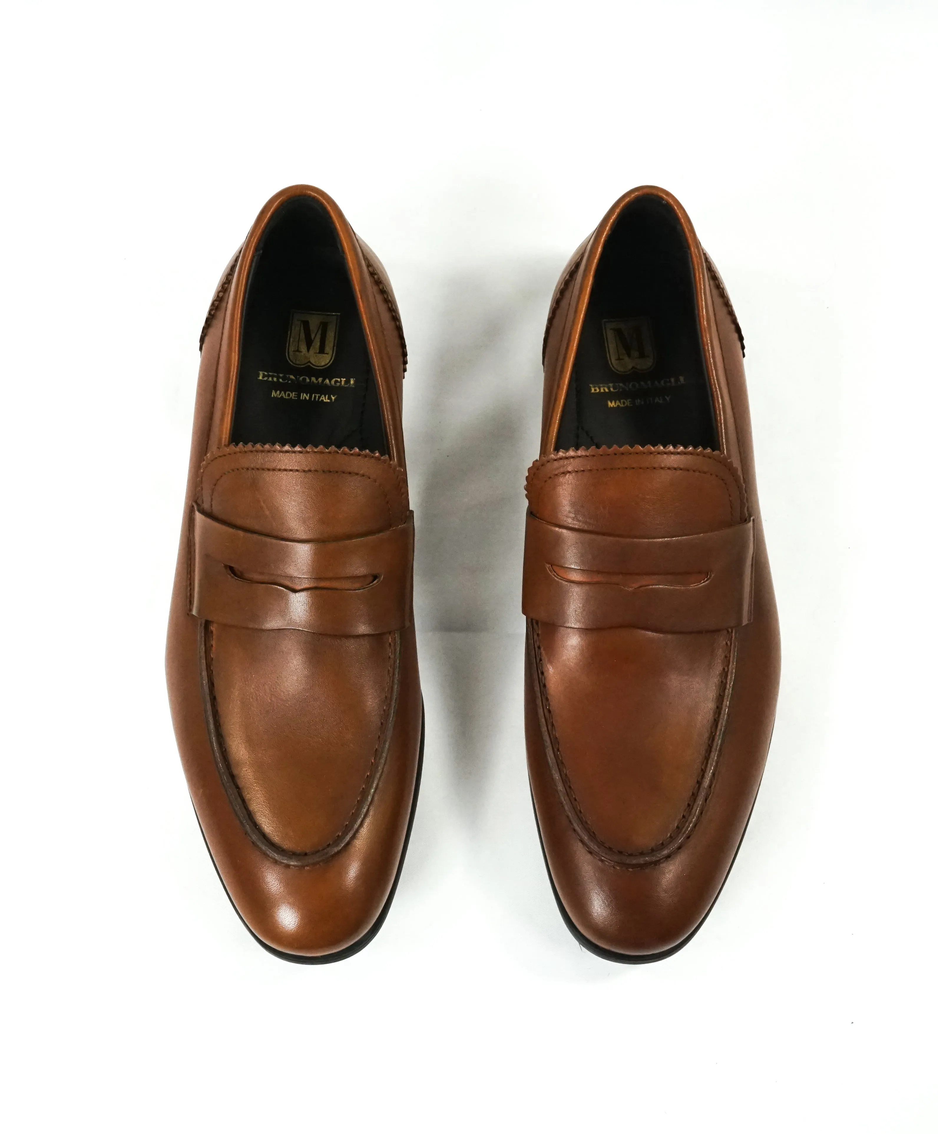 BRUNO MAGLI - “BERLINO” Brown Round Toe Penny Loafers - 8.5