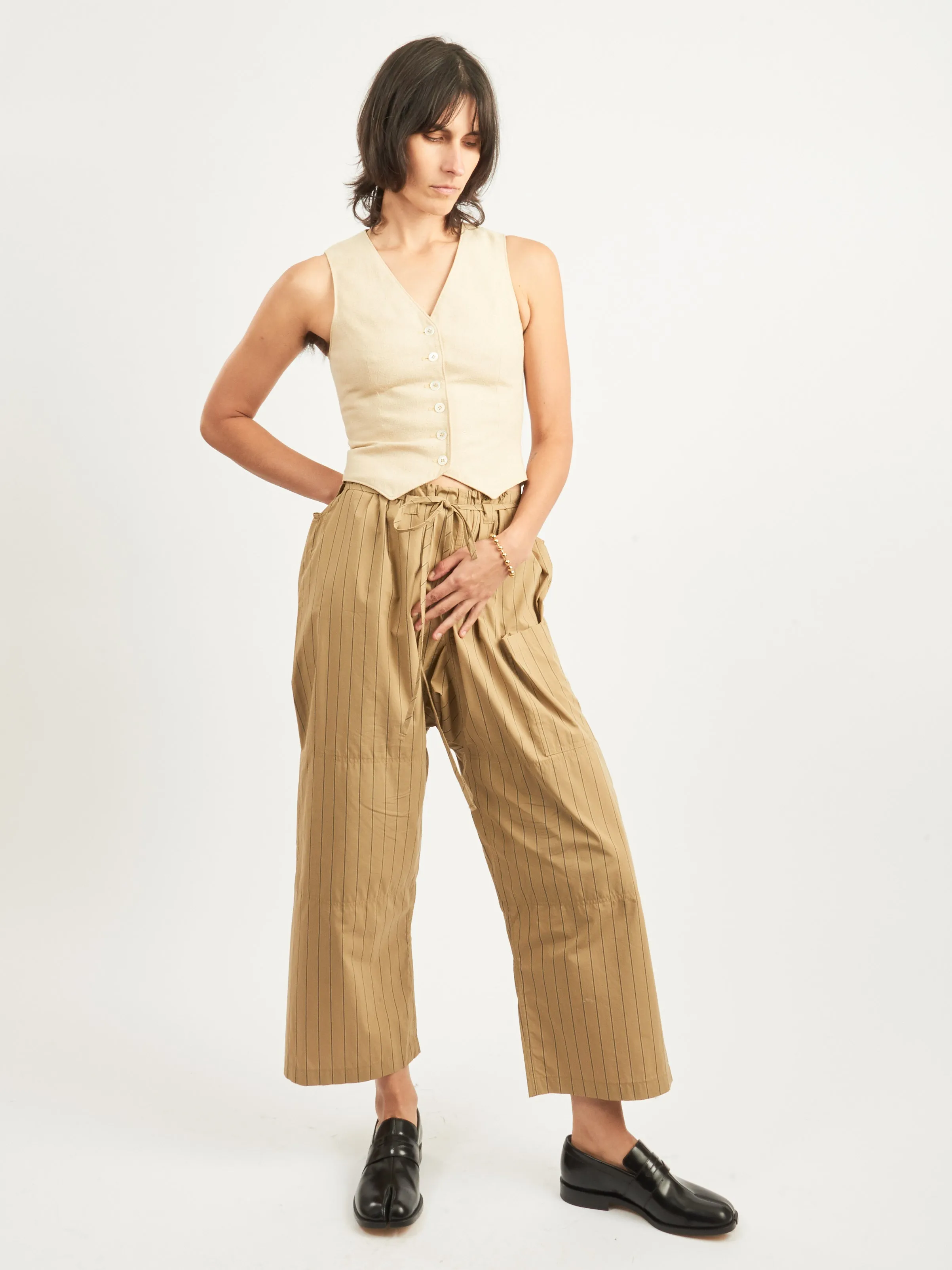 Camel/Black Stripe Lou Pant