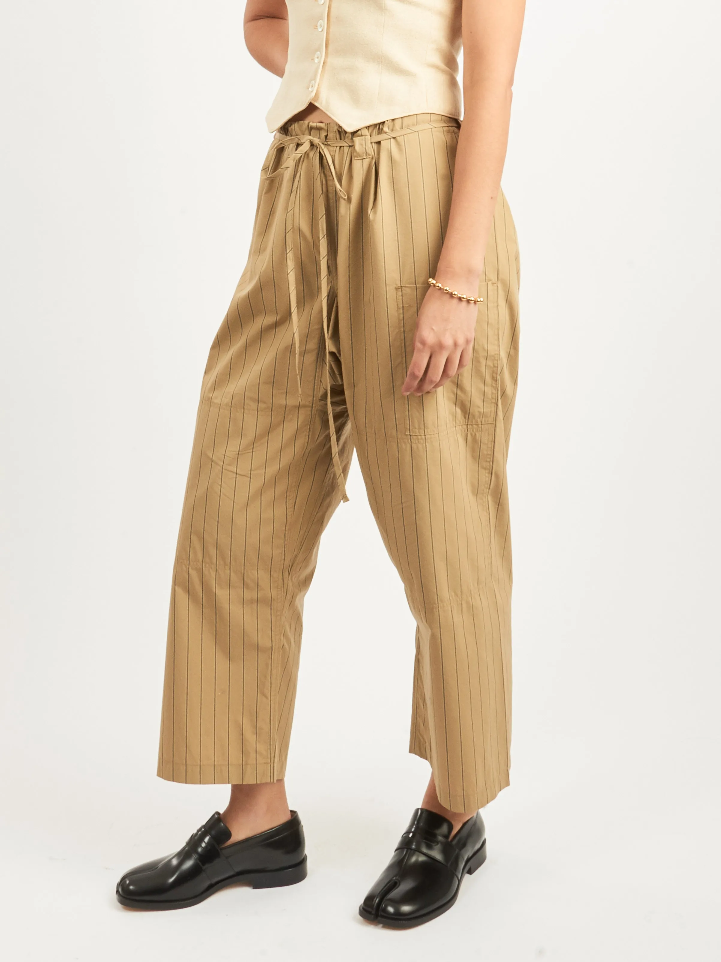 Camel/Black Stripe Lou Pant