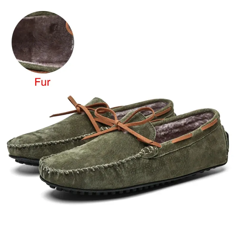 Casual Men Genuine Leather Shoes Summer Breathable Green Men's Loafers Leather Shoes Sapato Masculino Zapatos Hombre v1