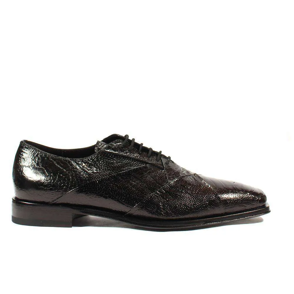 Cesare Paciotti Luxury Italian Men's Designer Shoes Struzzo Zamp Black R Lizard Claws Oxfords (CPM2591)