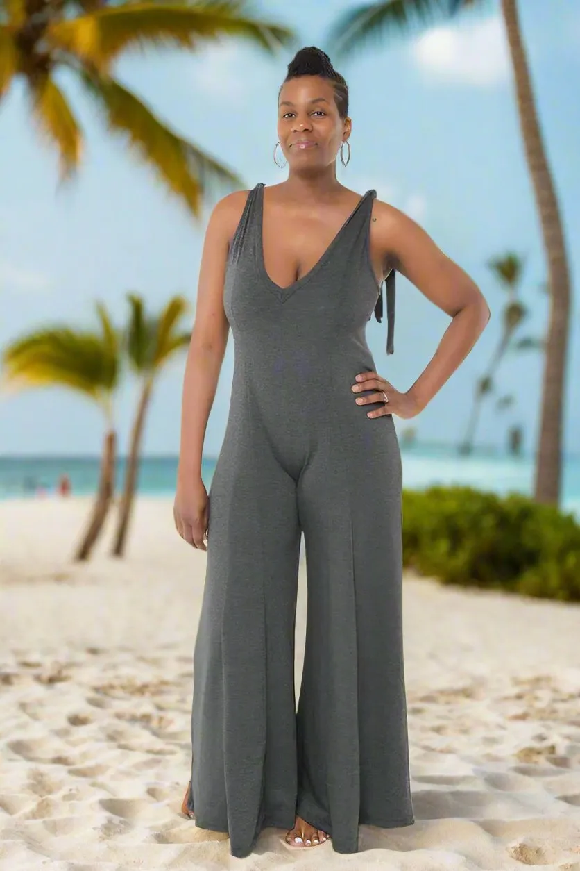 Charcoal Strap Jumpsuit