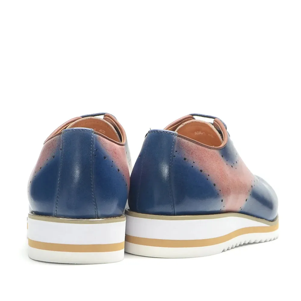 Duotone Color Block Oxford Shoes