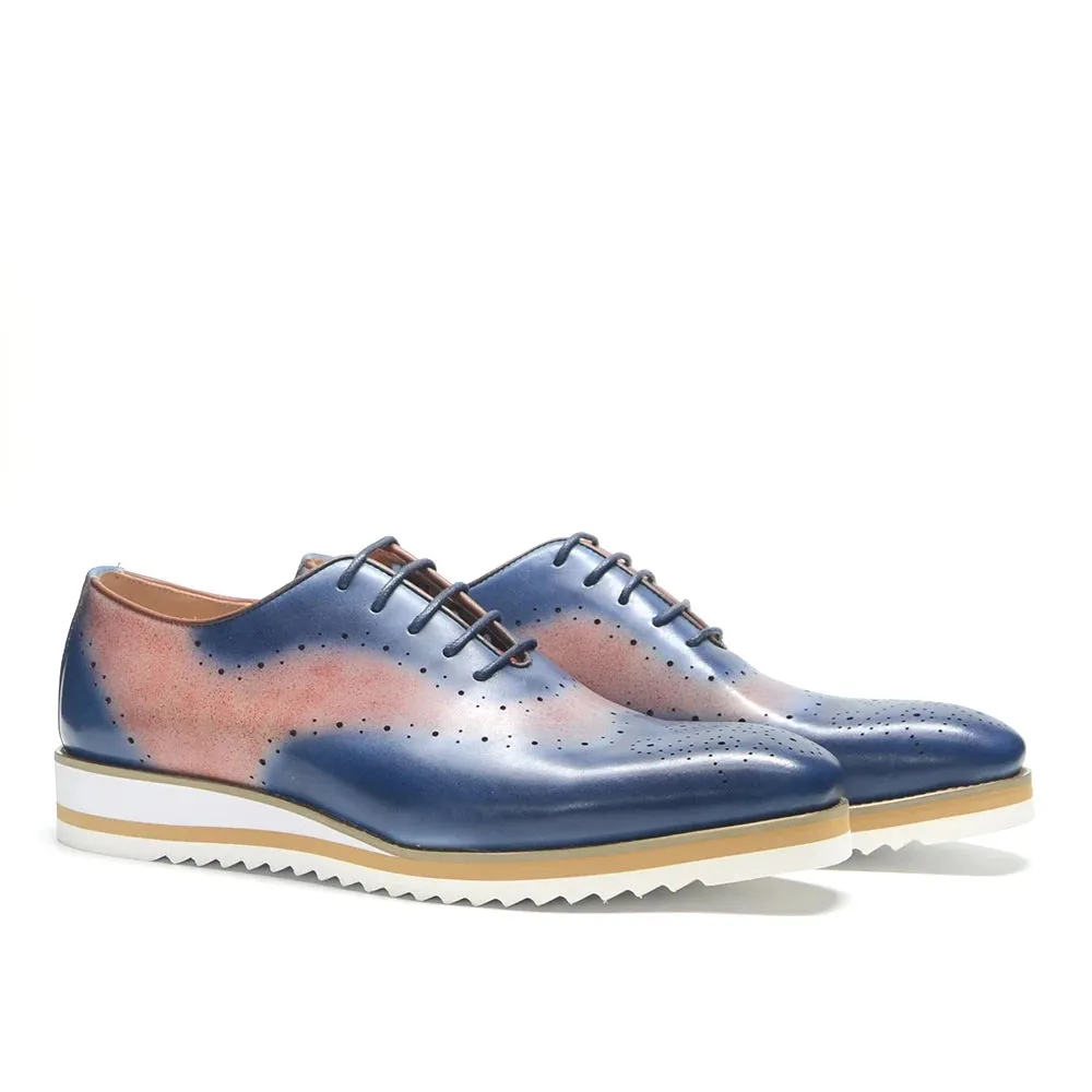 Duotone Color Block Oxford Shoes