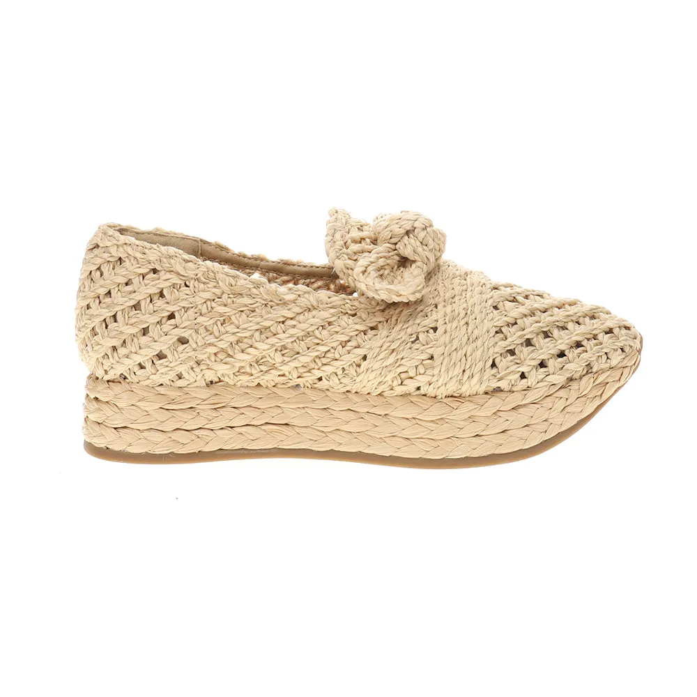 Espanola Raffia Platform Loafers