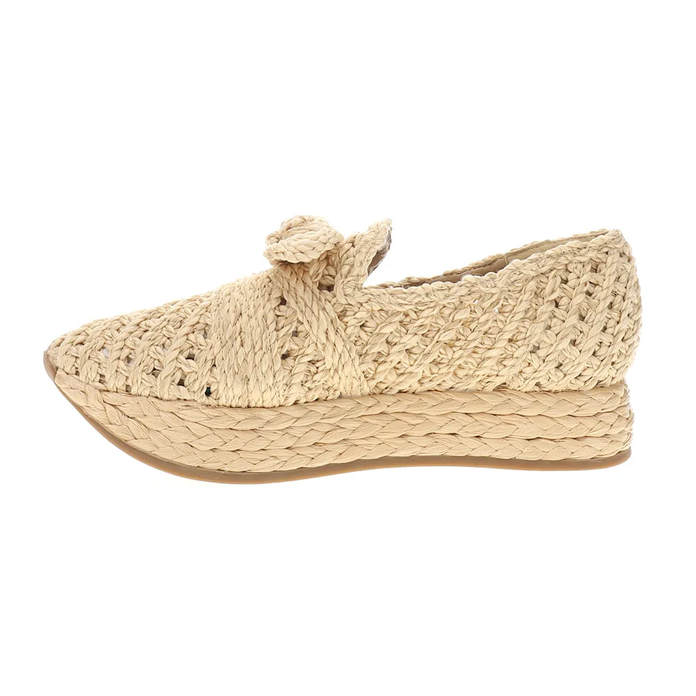 Espanola Raffia Platform Loafers