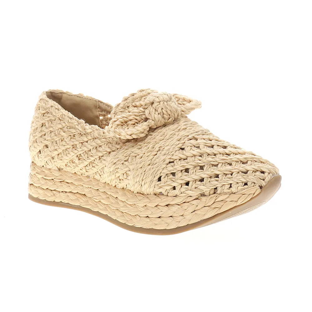 Espanola Raffia Platform Loafers