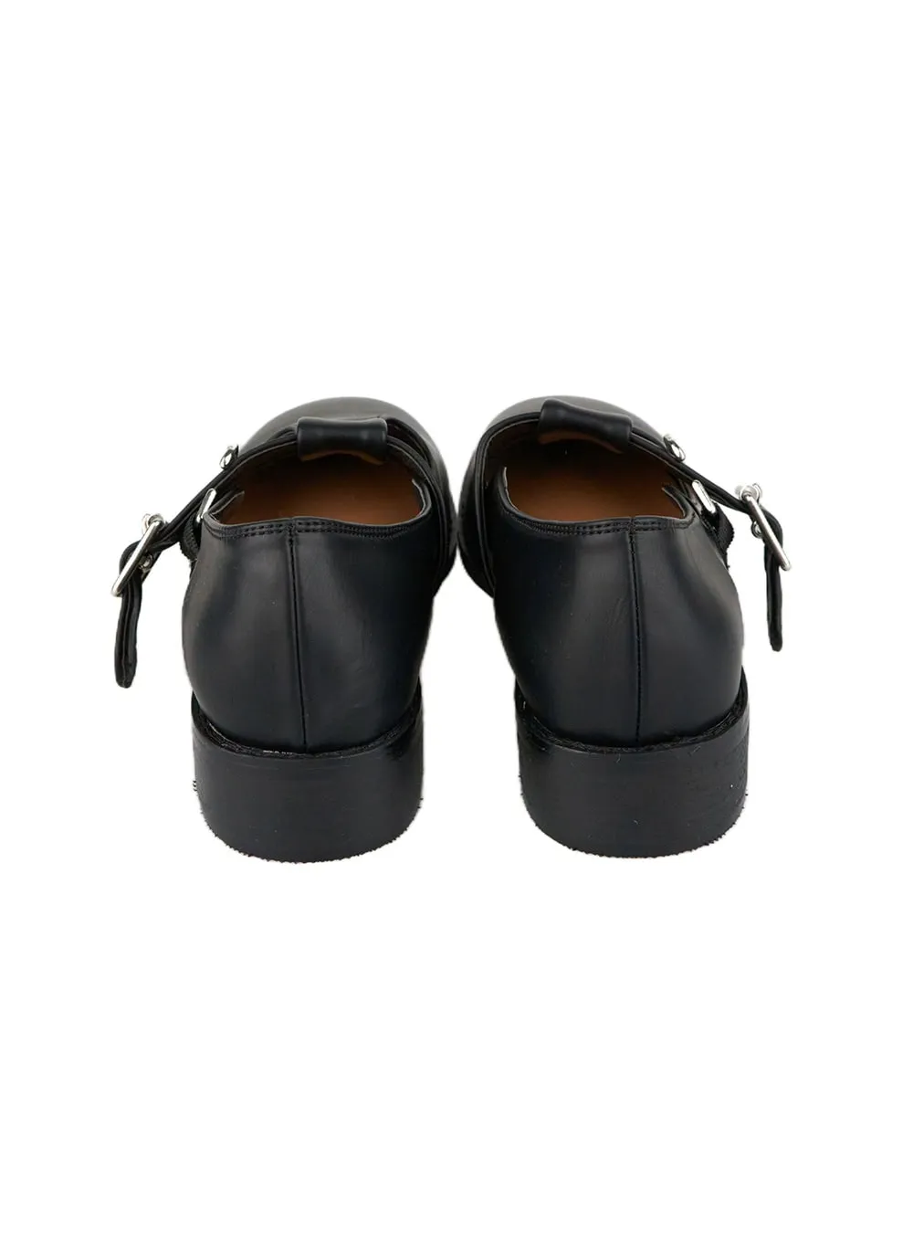 Faux Leather Buckle Loafers OG409