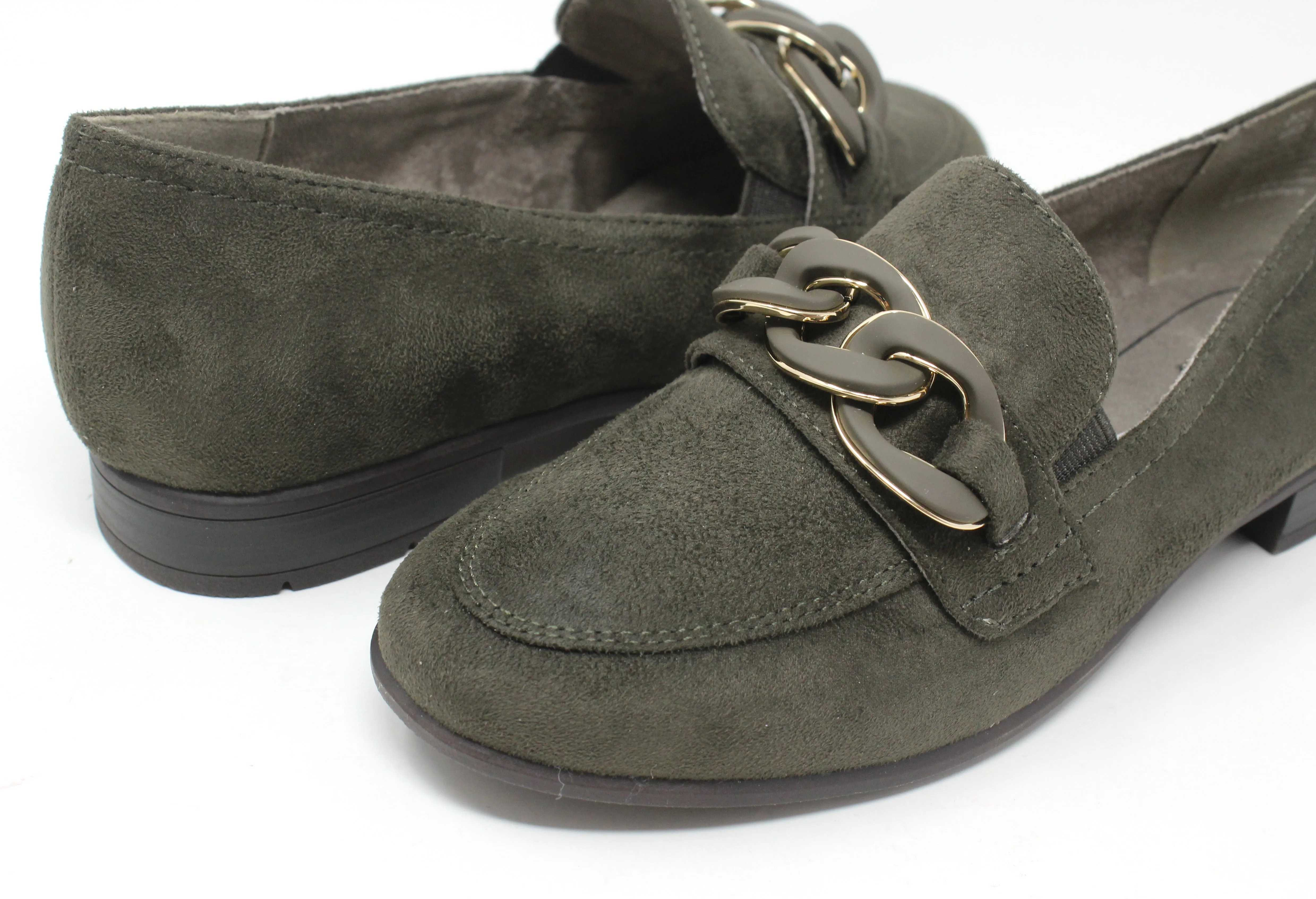 Faux Suede Chain Loafer