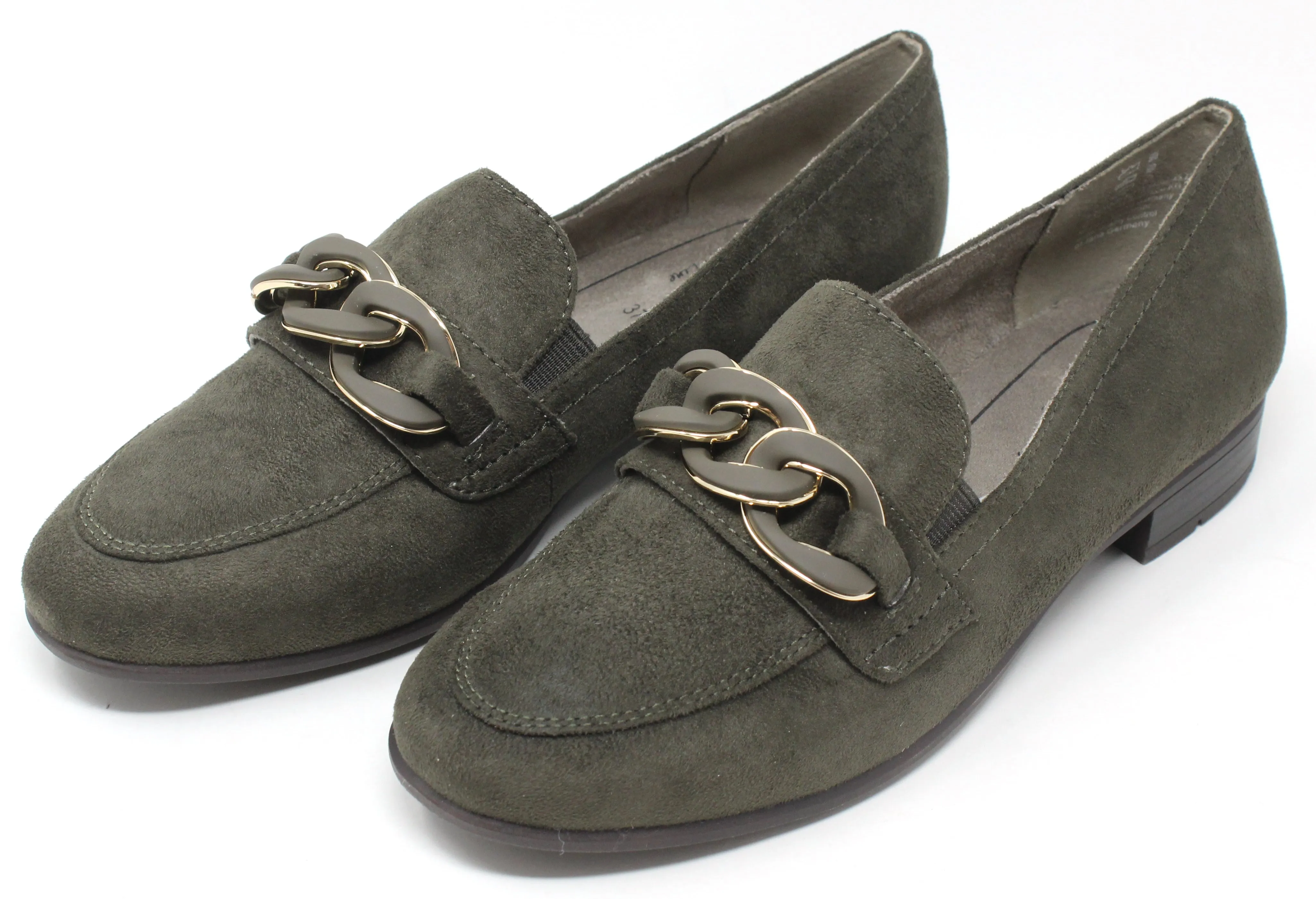 Faux Suede Chain Loafer