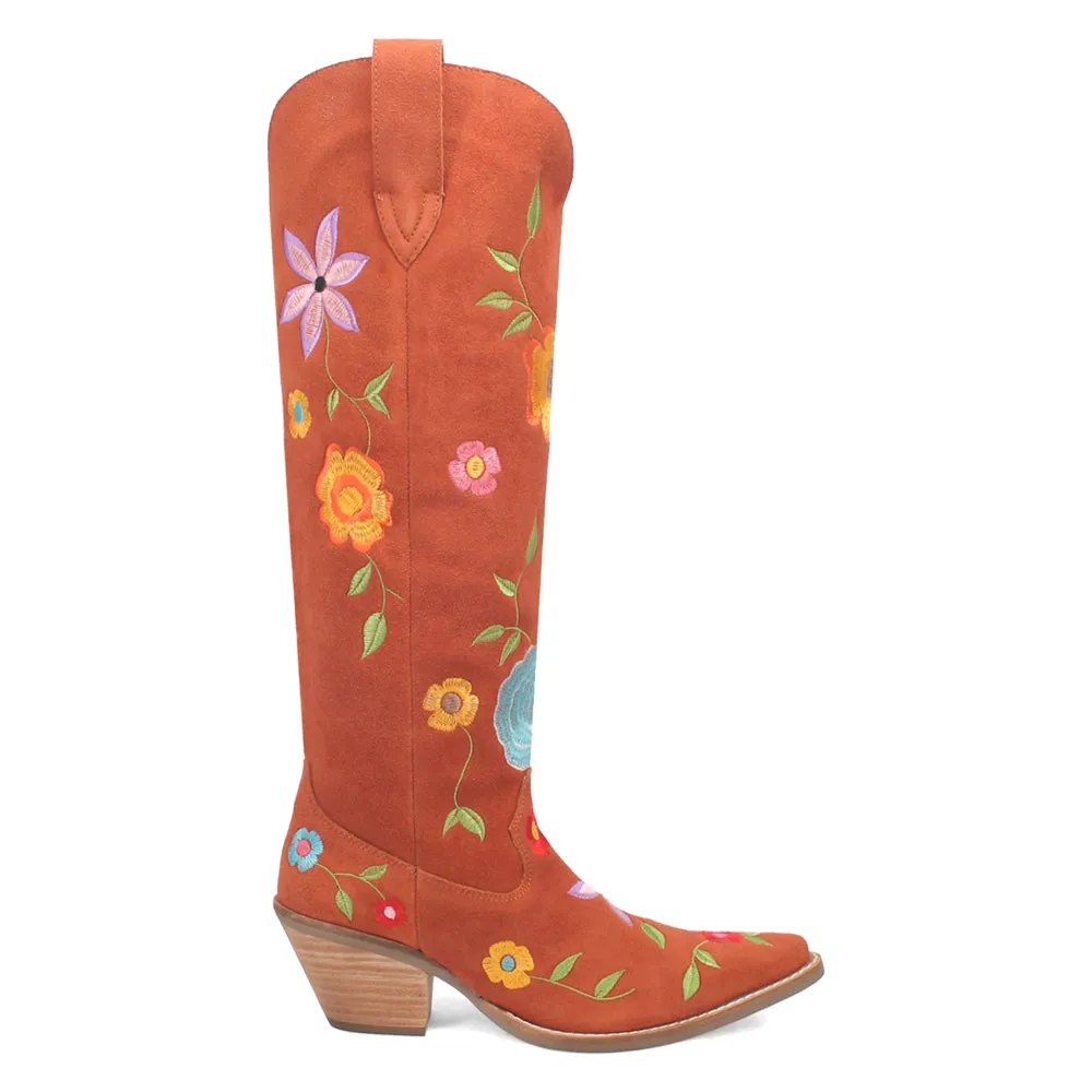 Flower Power Floral Snip Toe Cowboy Boots