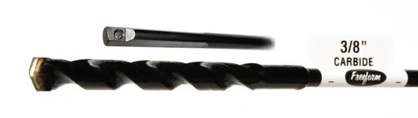 Freeform Carbide Masonry Drill Bits  1/2 " x 24" with 1/4"  Bellhanger Flex Shaft