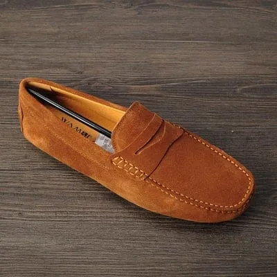 Hot Genuine Nubuck Leather Men Loafers