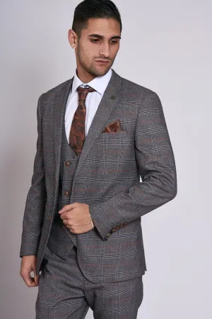 Jenson Grey Check Blazer | Check Blazer | Office Wear