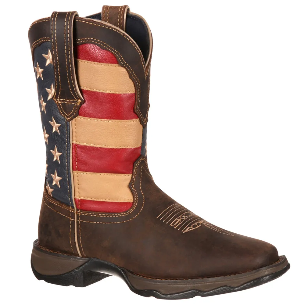 Lady Rebel Patriotic Square Toe Cowboy Boots