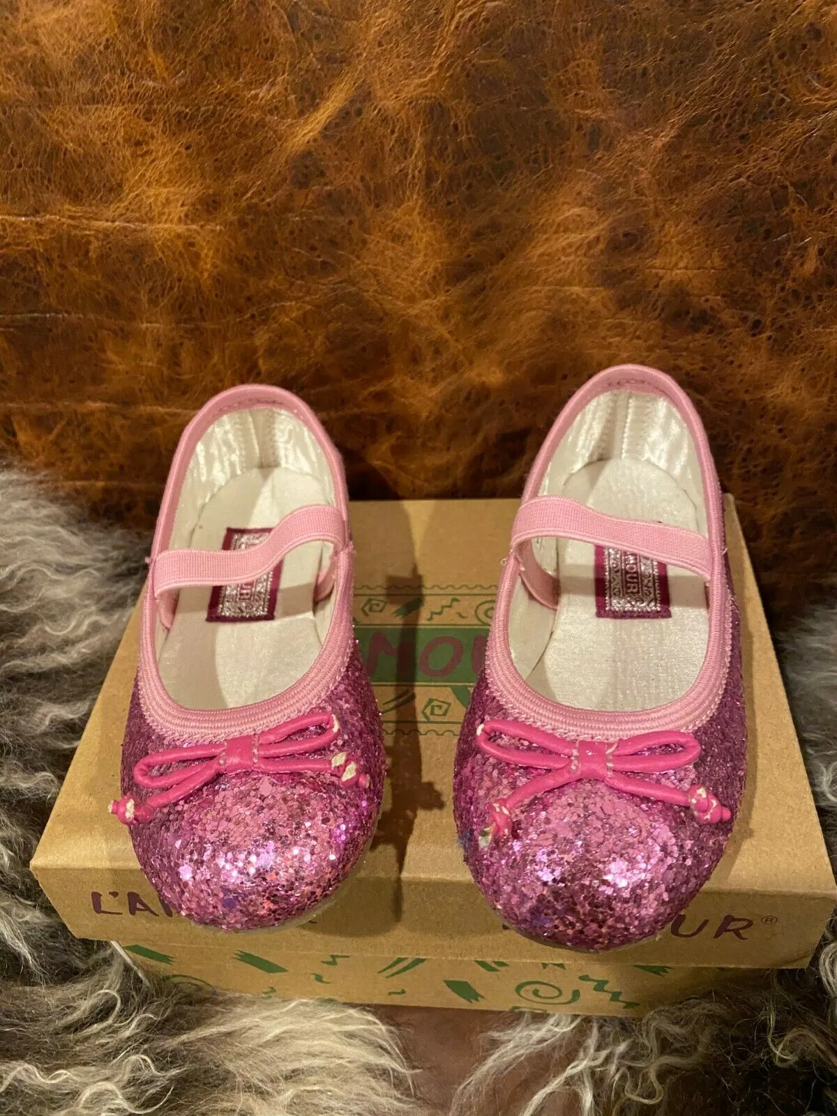 L'Amour Glitter Fuschia Shoe