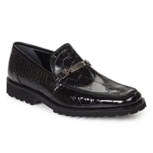 Mauri 4692 Men's Core Collection Alligator Black Loafers (MA3014)