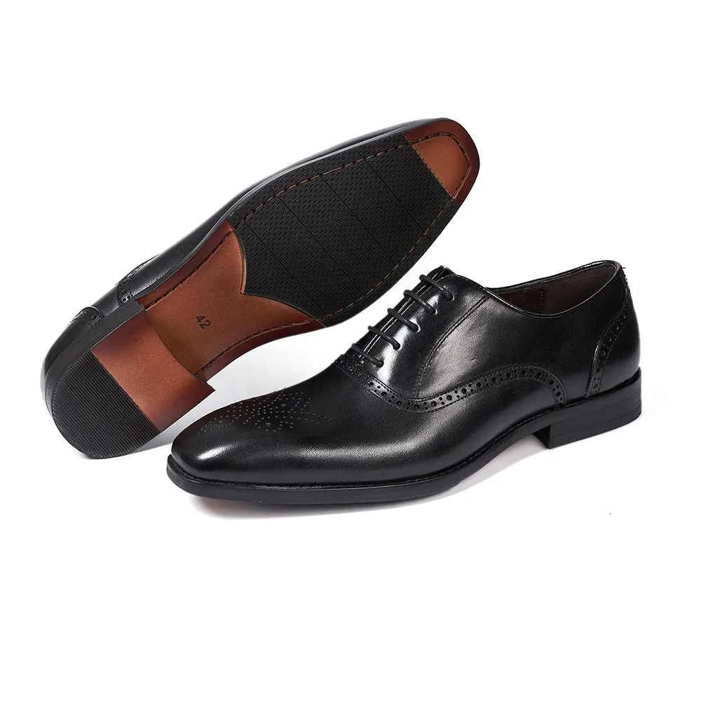 Men's Italian Handmade Genuine Leather Oxford  Shoes