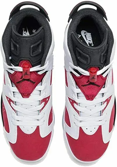 Nike Air Jordan 6 Retro 'Carmine' (GS) 384665-106 Kid's White/Carmine Shoes UP13