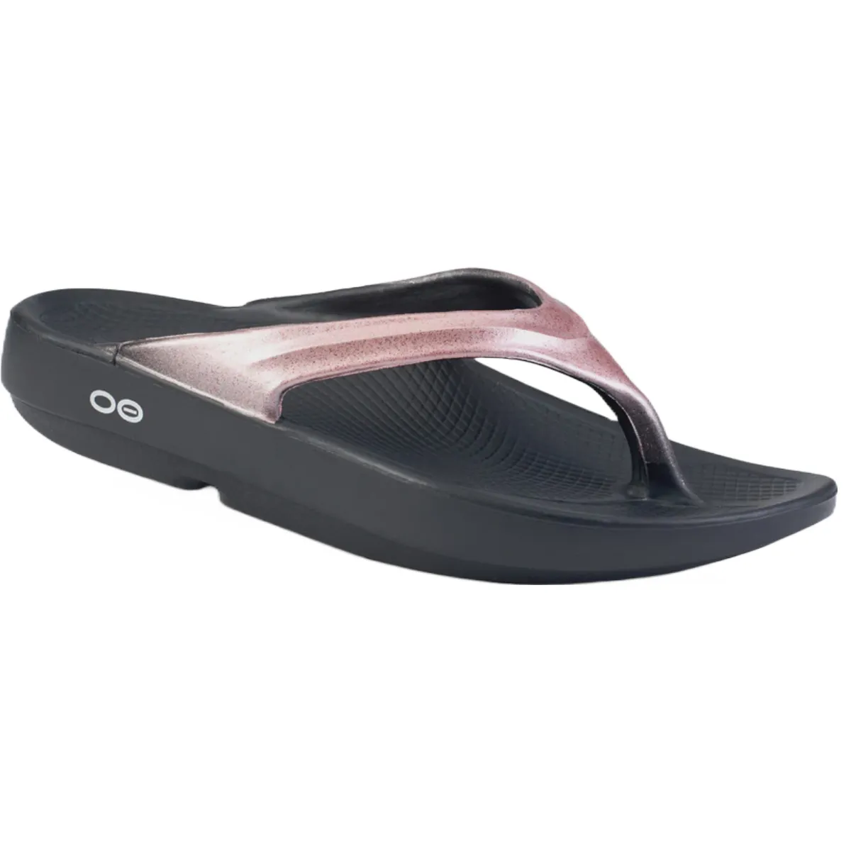 Oofos Luxe Rose Sparkle Sandals