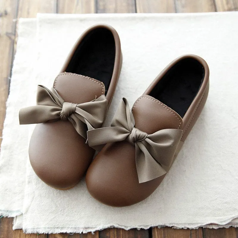 Oshy Bowknot Slip On Loafers