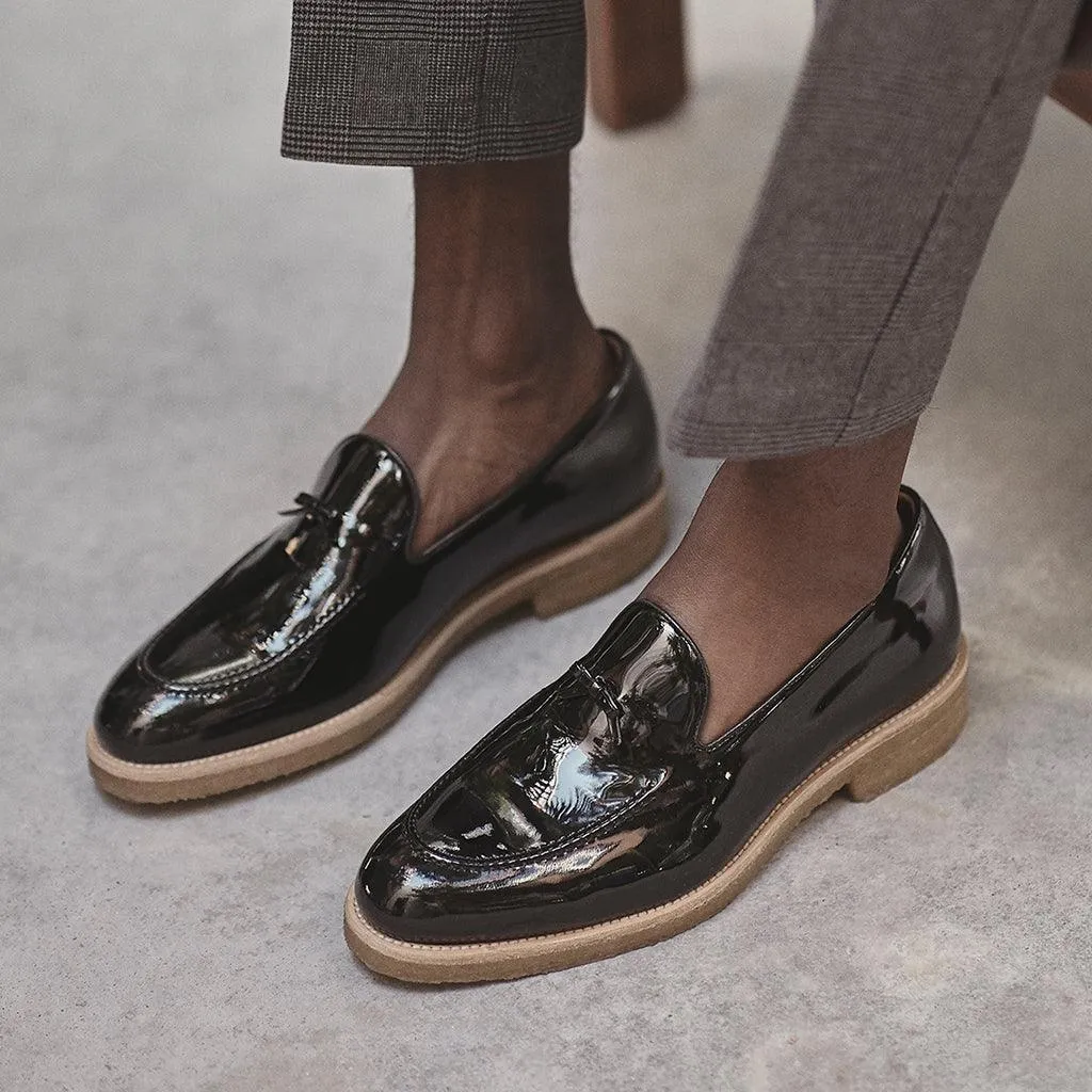 Patent Black Belgian Loafer