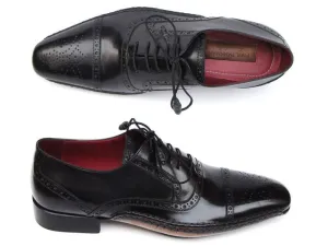 Paul Parkman Captoe Oxfords Black Shoes